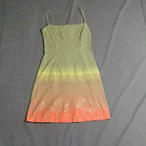 Y2K 90's Events Brand Green & Red Spagetti Strap Dress